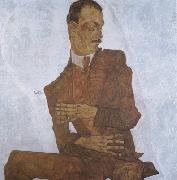 Egon Schiele Portrait of Arthur Roessler (mk12 china oil painting reproduction